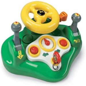 TOMY John Deere Busy Driver Car Simulator & Tractor Toy with Steering Wheel