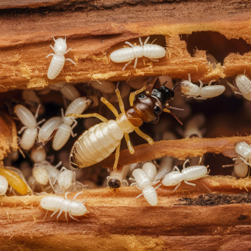 Termites consume wood