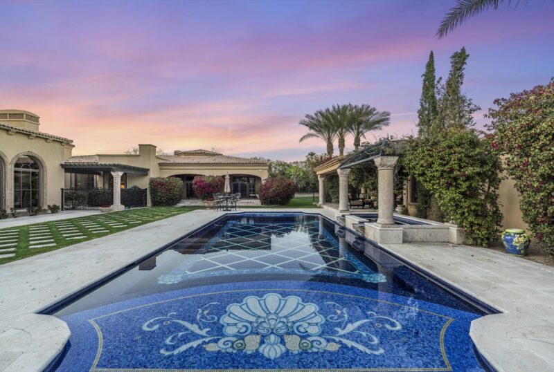 mosaic tile luxury pool