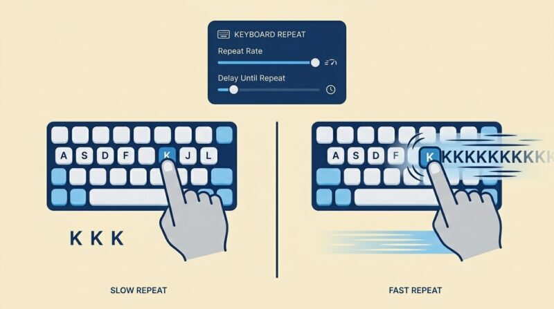 key repeat and delay configuration